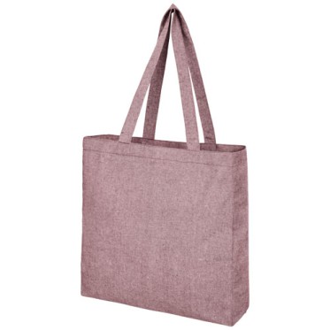 Shopper per fiere, eventi personalizzate con logo - Tote bag con fondo ampio in tessuto riciclato 210 g/m² Pheebs - 13L
