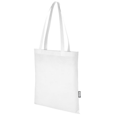 Shopper per fiere, eventi personalizzate con logo - Tote bag convention in tessuto non tessuto riciclato certificato GRS Zeus 6l