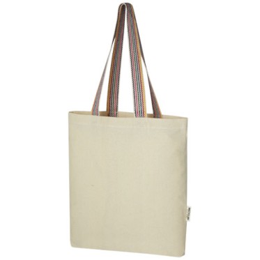 Shopper per fiere, eventi personalizzate con logo - Tote bag in cotone riciclato da 180 g/m² Rainbow - 5L