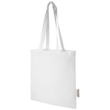 Shopper per fiere, eventi personalizzate con logo - Tote bag in cotone riciclato GRS da 140 g/m2 Madras - 7L