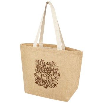 Shopper per fiere, eventi personalizzate con logo - Tote bag in juta 300 g/m² Juta - 12L