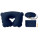 Set viaggio personalizzabile con cuscino gonfiabile maschera e tappi orecchie