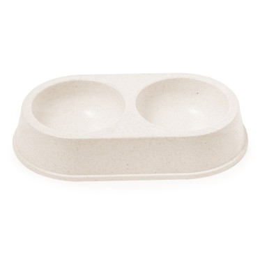 Ciotola a doppio scomparto in fibra di bambù eco-sostenibile personalizzabile