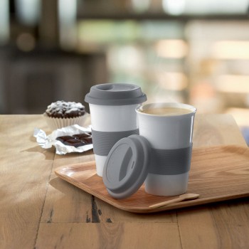 Tazza personalizzata con logo - TRIBECA - Tazza in ceramica e silicone