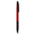 Penna a sfera personalizzabile con grip in gomma e refill nero blu rosso