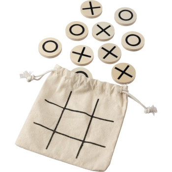 gadget ecologici con logo - Tris | Legno | Sacchetto di cotone