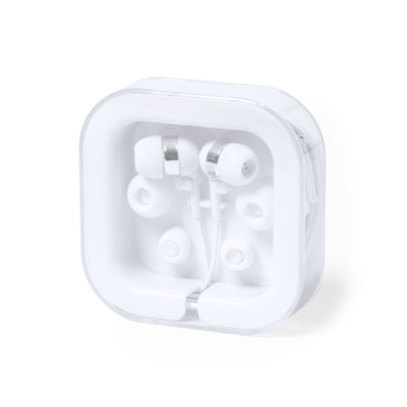 Cuffie in-ear personalizzabili con connessione Type-C e custodia bianca cromata