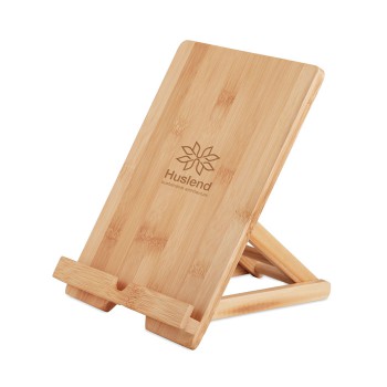 Gadget per smartphone personalizzato con logo - TUANUI - Stand per laptop in bamboo