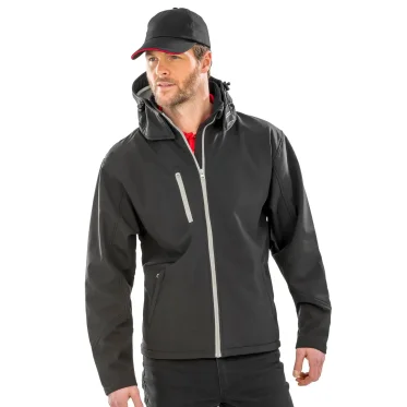 Giacca antivento softshell impermeabile Result con cappuccio regolabile