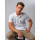 Polo slim-fit personalizzabile Black Spider in cotone organico