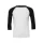 T-shirt personalizzabile Bella+Canvas maniche 3/4 raglan contrasto
