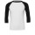 T-shirt personalizzabile Bella+Canvas maniche 3/4 raglan contrasto