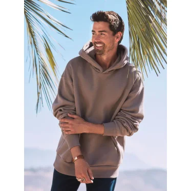 Felpa con cappuccio personalizzabile Next Level Apparel oversize cotone riciclato