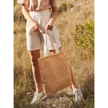 Borse shopper juta personalizzate con logo - Unlaminated Jute Tote