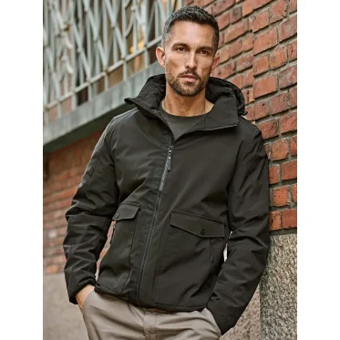 Giacca tecnica personalizzabile Tee Jays con cappuccio rimovibile e protezione mento