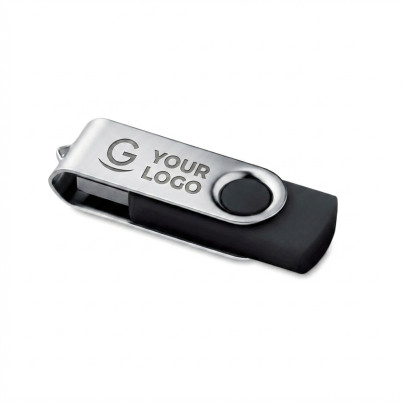 USB flash drive compatto 4GB con meccanismo rotante in metallo