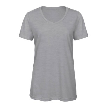 Maglietta t-shirt da donna personalizzata con logo  - V Triblend /Women