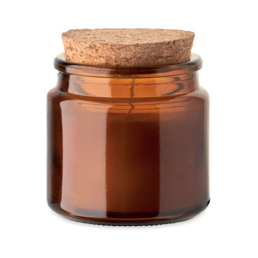 Candela in cera vegetale 70gr alla vaniglia vetro sughero