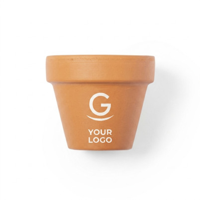 Vaso in terracotta personalizzabile con semi di petunia e drenaggio
