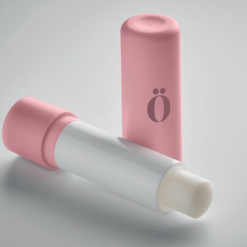 Gadget per persona wellness personalizzati con logo - VEGAN GLOSS - Burrocacao vegano in ABS