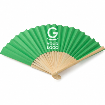 ventaglio personalizzato con logo - Ventaglio in bambù personalizzabile Impression pieghevole ecologico