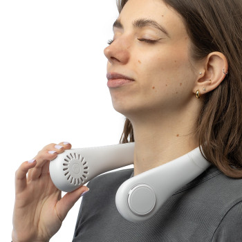 Gadget tecnologici personalizzati - Ventilatore da collo in ABS con batteria ricaricabile Fresh