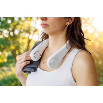 Gadget tecnologici personalizzati - Ventilatore da collo in ABS con batteria ricaricabile Fresh