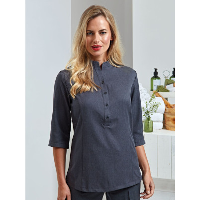 Verbena Linen Look Button Up Beauty Tunic