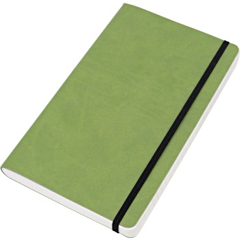 Taccuino quaderno personalizzato con logo - VERTICAL blocco 224 pg. neutro in vivella bicolore, con elastico verticale. Astuccio di confezione.