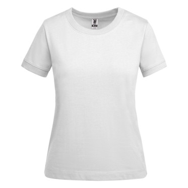T-shirt personalizzabile in cotone spesso con bordi a coste