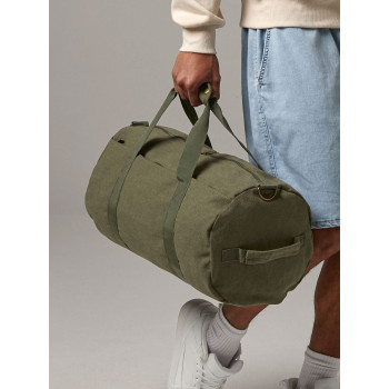 Borsa da palestra personalizzata - Vintage Canvas Barrel Bag