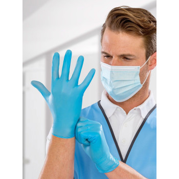 Gadget Personalizzati per il Settore Sanitario - Vinyl blue gloves (pack of 100)