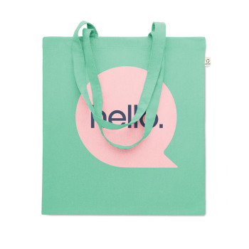 Shopper in cotone personalizzata con logo - VIVEKA COLOUR - Shopper in cotone riciclato