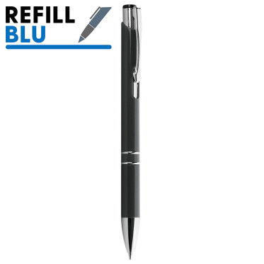 Penna multifunzione con minuterie in metallo cromato blu