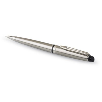 Penna in metallo personalizzata con logo - Waterman, penna a sfera Expert in acciaio inox