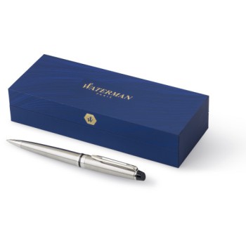 Penna in metallo personalizzata con logo - Waterman, penna a sfera Expert in acciaio inox