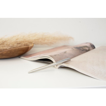 Penna di lusso elegante di qualità personalizzata con logo - Waterman, penna a sfera Graduate in ottone e cromo