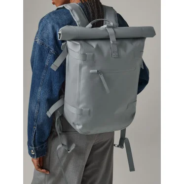 Zaino compatto personalizzabile Quadra in poliestere riciclato impermeabile