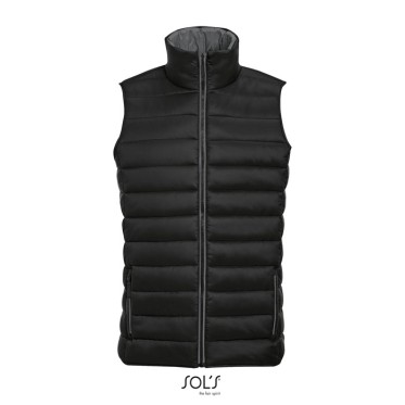 Bodywarmer uomo personalizzabile leggero con colletto alto e tasche con zip