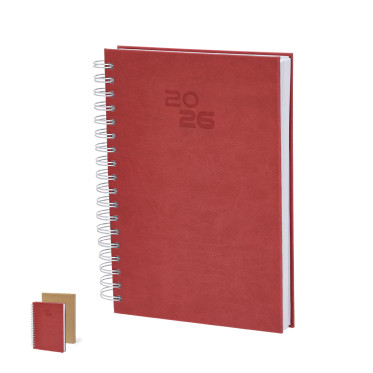 Agenda ad anelli personalizzabile formato B5 con copertine rigide in pelle PU