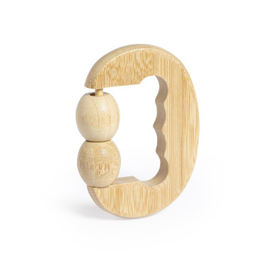 Massaggiatore personalizzabile in bambù con doppie sfere ergonomico