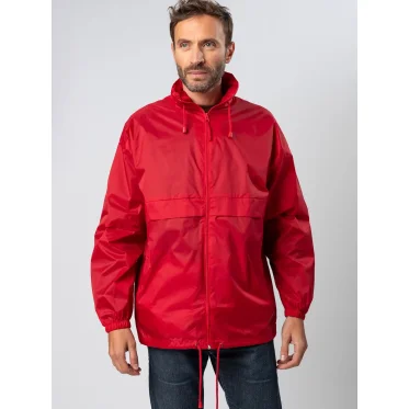 Giacca antivento personalizzabile Sprintex con cappuccio scomparsa