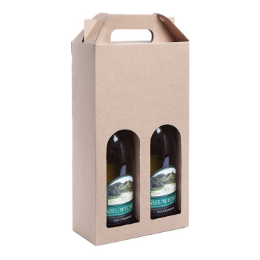 Scatola portabottiglie 2 posti con stampa serigrafica