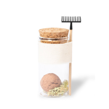 Bonbon di semi personalizzabile con vasetto in vetro e tappo in sughero