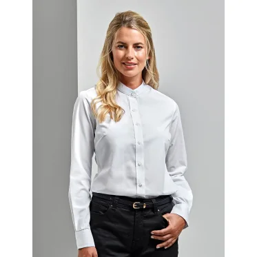 Camicia Banded Collar personalizzabile Premier con colletto coreana