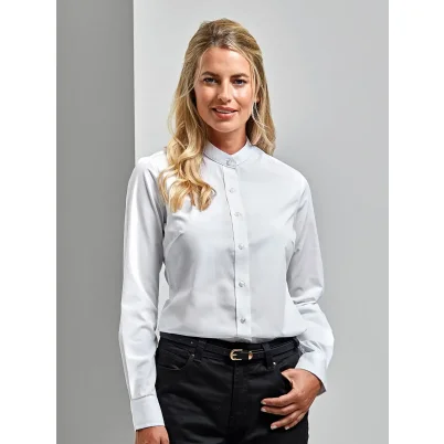 Women's Banded Collar 'Grandad' Shirt