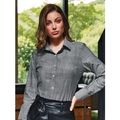 Women's Cotton Slub Chambray Long Sleeve Shirt