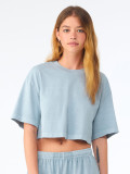 Women's heavyweight washed cropped tee