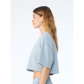 Women's heavyweight washed cropped tee