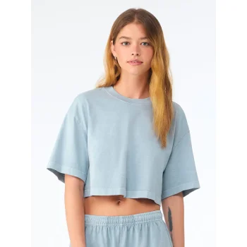 Women's heavyweight washed cropped tee